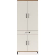 Arges Dolap 4 Raflı Tek Çekmeceli 4 Kapaklı 88x30x221 Çam-aytaşı Atlas Çam