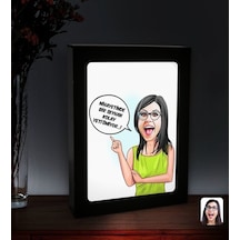 Kişiye Özel Isimli Kadın Kolay Yetişmiyor Karikatürlü Led Işıklı (508470782)