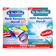 Dr.Beckmann Aktif Beyazlatıcı Mendil 15 Adet + Renk Koruyucu Mendil 12 Adet