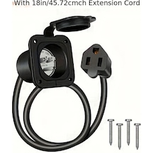 Willowhaven 1 Paket Amerikan Standart 15a 125v Uzatma Kablolu Güç Giriş Fişi Etl Onaylı