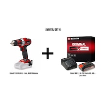 Einhell Set-6 Einhell Te-cd 18/40 Li Akülü Vidalama+einhell 18v 2,5 Ah Pxc Starter Kit, Akü & Şarj Cihazı