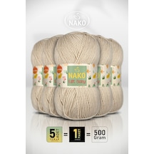 Elit Baby - 11451 Badem - 5'li Paket - 100gr/250m - Bebek İpi - Anti Pilling Tüylenmez İp