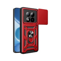 Xiaomi Redmi Note 15 Pro 5g Uyumlu Pars Lens Yüzüklü Silikon - Kırmızı