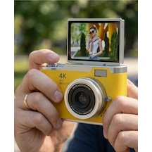 Profesyonel Çekim İçin 48 Mp Dijital Kamera Flip Screen 18x Zoom Uzun Pil Ömrü