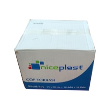 Niceplast Standart Büyük Boy Çöp Torbası Poşeti -65x80 Cm- Koli