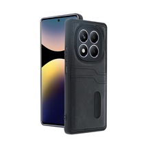 Uryport Xiaomi Redmi Note 14 Pro 5g Kılıf Sara Kartvizitli Deri Kılıf - Siyah
