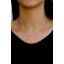 Kalp Tasarım Rose Hayalet Gümüş Kolye (506088935)