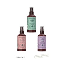 Lavanta, Biberiye Ve Gül Suyu 1. Maya Seti, %100 Doğal, Yağlı, 150ml X 3
