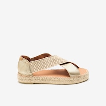 Sandalet Kadın Mar Toni Pons Flat Espadrılle In Suede And Raffıa Platin
