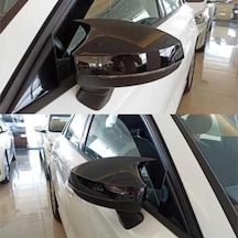 A5 B9 Sinyalli 2016-2020 Uyumlu Batman Yarasa Ayna Kapağı Piano Black Abs Plastik