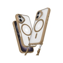 Apple iPhone Uyumlu - 16 Plus Kılıf Enka Magsafe Silikon Kılıf - Desert
