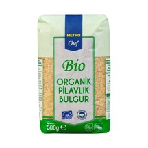 Metro Chef Bio Pilavlık Bulgur 500 G Organik Sert Buğday 6'li Avantaj Paketi - 6 Adet Tarı