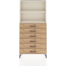 Arges Dolap 2 Raflı 6 Çekmeceli 88x30x182 Aytaşı-çam Aytaşı
