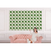 Tropikal Yaprak Desenli Duvar Kağıdı-5579 Çok Renkli