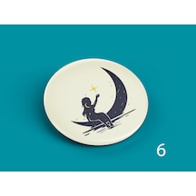 58 Mm Buton Rozet İğneli Çanta Kıyafet Rozeti Ay Sandallı Kadın Çok Renkli
