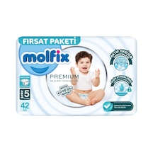 Molfix Fırsat Premium Bebek Bezi Junior 42'li Oksijen Teknolojisi 3'li Ekonomik Paket - 3 Adet Tarı