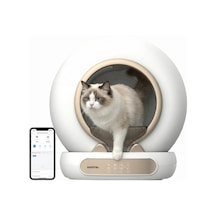 Haustier Msp05 Akıllı Otomatik Kedi Tuvaleti, App İle Uzaktan Kontrol, 65lt Hazne, Uv Sterilazyon, Ağırlık Sensörlü