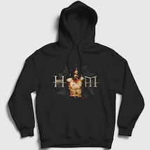 Presmono Unisex Ville Valo Him Kapüşonlu Sweatshirt Siyah