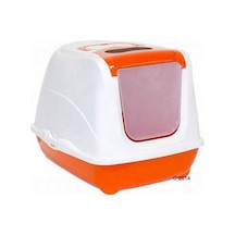 Flip Cat Kapalı Kedi Tuvaleti 50 Cm Turuncu