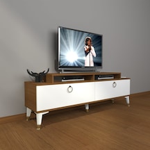 Decoraktiv Ekoflex 4 Mdf Gold Tv Ünitesi Tv Sehpası Ceviz - Beyaz