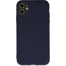 Mey İthalat Apple Uyumlu iPhone 11 Kılıf Nano İçi Kadife Silikon - Lacivert Mey İthalat Apple Uyumlu iPhone 11 Kılıf Nano İçi Kadife Silikon - Lacivert