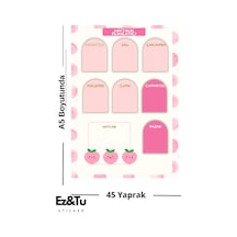 Pembe Desenli Haftalık Planlayıcı 45 Yaprak A5 Koleksiyon Çok Renkli