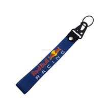 Yüksek Kaliteli Mavi Red Bull Racing Desenli Kumaş Ve Metal Motosiklet Anahtarlık, Metal Klipsli Şık Hediyelik Anahtarlık