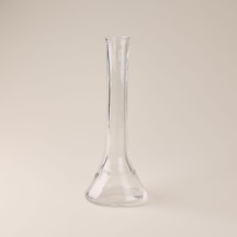 Deco Düz Fil Ayağı Vazo - Şeffaf - 6x15x40 Cm Çok Renkli