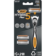 Hybrid 5 Flex Erkek Tıraş Bıçağı 1 Sap Ve 2 Yedek Başlık 5 Bıçak , 5 Nano Teknolojik Titanyum Bıçak, E Vita