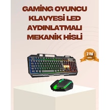 Mekanik Led Gaming Klavye Mouse Seti Yüksek Tepki Ve Ergonomi