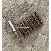 Makita Mıknatıslı Bits Uzatma Ucu 75mm Ph0 Ph1 Pz1 Ph2 Pz2 Ph3 Düz Uç 8pc
