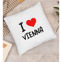 BK Gift I Love Vienna Tasarımlı Yastık - Model 1
