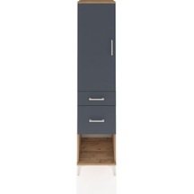 Hyperion Dolap Tek Raflı 2 Çekmeceli Tek Askılı 44x44x195 Çam-antrasit Atlas Çam