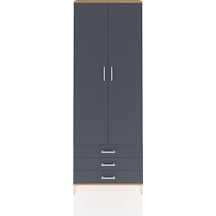 Arges Dolap 2 Raflı 3 Çekmeceli Tek Askılı 88x30x243 Çam-antr... Çam