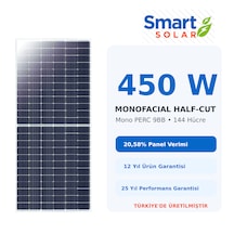 Smart Solar 450w Mono Perc Half-cut Monokristal Güneş Paneli