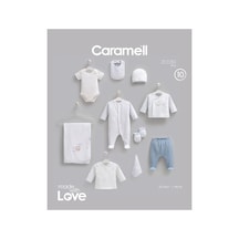 Cara Caramell %100 Pamuk Mini Travel 10 Parça Hastane Çıkışı Zıbın Seti Mavi Crml.ze2283.mav