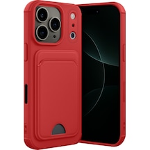 Apple iPhone  Uyumlu,  17 Pro Max Kelvin Kartvizitli Silikon - Kırmızı