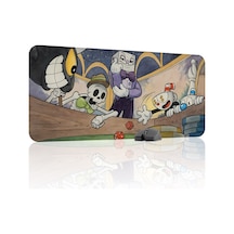 Cuphead Kaymaz Dikişli Kauçuk Oyuncu Mousepad V3 - 90x40 Xxl Gaming Mouse Pad Fare Altlığı
