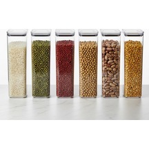 Geseus Uzun Dikdörtgen Hava Geçirmez Erzak Saklama Kabı 6 Adet 4100 Ml Çok Renkli