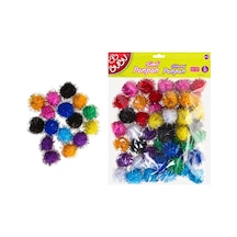 Bu-bu Pon Pon Simli 3 Cm 50 Li Karma Bubu00113 Çok Renkli