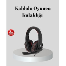 Stereo Ses Destekli Mikrofonlu Gaming Kulaklık Yumuşak Pedli