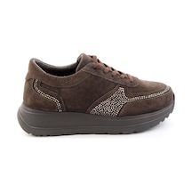 Bambi Kahve Süet Hakiki Deri Kadın Sneaker K01753051402