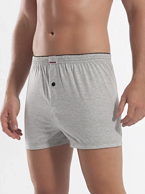 Öztaş 1128 Erkek Paçası Slikonlu Boxer Gri