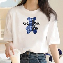 Flood Of Style Kadın Beyaz Gugi Baskılı Oversize
