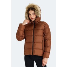 Slazenger Guest Kadın Puffer Şişme Mont Taba