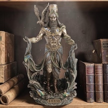 Dekoratif Enki Figürü Veronese Biblo Mitolojik Tema Şık Salon Dekoru Poliresin Dekoratif Obje 13x8x23,5 Cm Diğer
