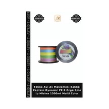 Tekne Avı Av Malzemesi Balıkçı Captain Dynamic Pe 8 Örgü Spin İp Misina 1500mt Multi Color 0.20 mm