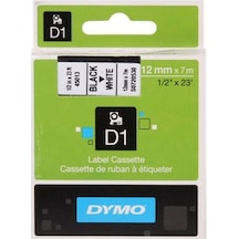 Dymo 45013 Beyaz/Siyah D1 Yedek Şerit 12 MM x 7 M