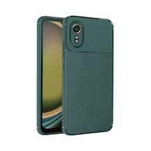 Samsung Galaxy  Uyumlu  Xcover 7 Kılıf Auto Focus Karbon Kapak - Yeşil