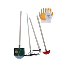 Bahçe Set 9 Parça Kürek+destekli Tırmık+üçgen Çapa+ayçapa+eldiven